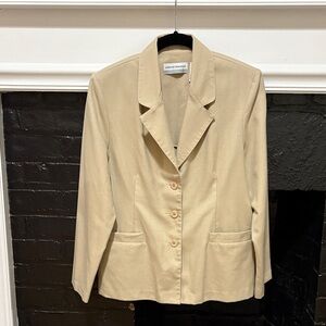 Vintage Linen Blazer w/ Button Detail